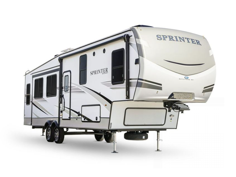 Keystone RV Sprinter Fifth Wheel stock image of exterior